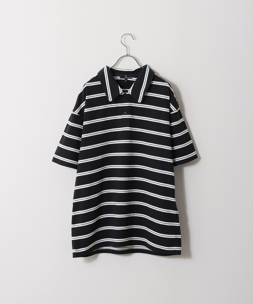 ZIP FIVE（ジップファイブ）の「【ZIP FIVE】マルチボーダーカットポロシャツ（ポロシャツ・メンズ・ホワイト系/ブラック系/グリーン系/ネイビー系/ブルー系・MEDIUM/LARGE/X-LARGE）」の12枚目の写真