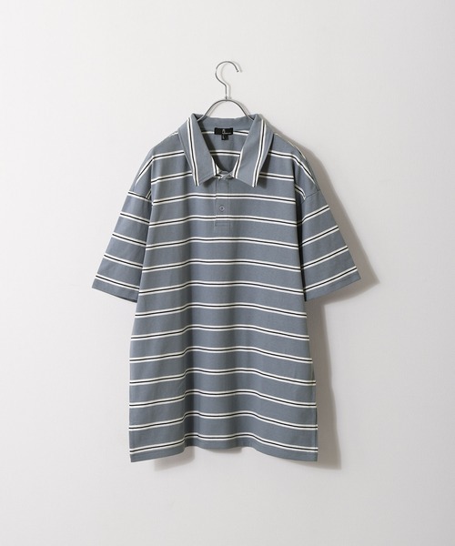 ZIP FIVE（ジップファイブ）の「【ZIP FIVE】マルチボーダーカットポロシャツ（ポロシャツ・メンズ・ホワイト系/ブラック系/グリーン系/ネイビー系/ブルー系・MEDIUM/LARGE/X-LARGE）」の15枚目の写真