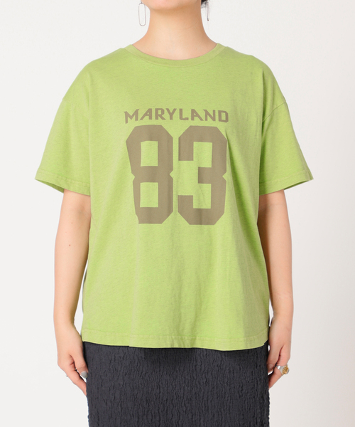 B.C STOCK(ベーセーストック)の「オーバーダイナンバーTシャツ(Tシャツ/カットソー・レディース・ベージュ/オレンジ/グリーン・FREE)」の11枚目の写真
