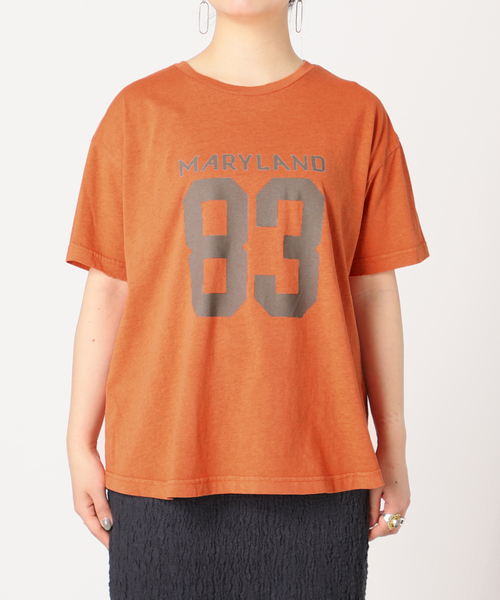 B.C STOCK(ベーセーストック)の「オーバーダイナンバーTシャツ(Tシャツ/カットソー・レディース・ベージュ/オレンジ/グリーン・FREE)」の8枚目の写真