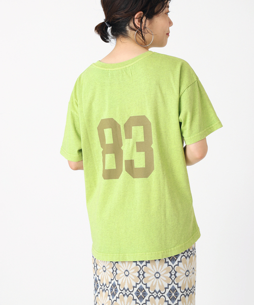 B.C STOCK(ベーセーストック)の「オーバーダイナンバーTシャツ(Tシャツ/カットソー・レディース・ベージュ/オレンジ/グリーン・FREE)」の5枚目の写真
