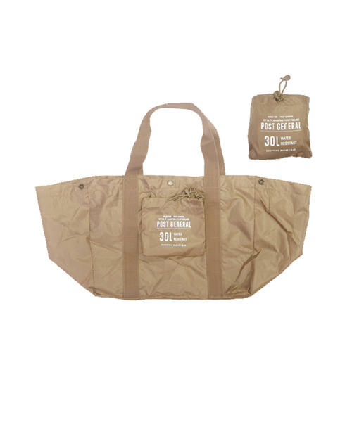 POST GENERAL（ポストジェネラル）の「ポストジェネラル POST GENERAL / パッカブルショッピングバスケットバッグ（エコバッグ/サブバッグ・レディース・ベージュ/ブラウン/オリーブ/ブラック・FREE）」の3枚目の写真