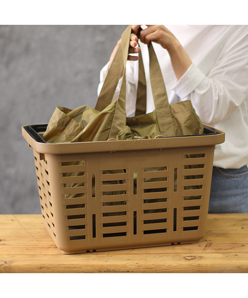 POST GENERAL（ポストジェネラル）の「ポストジェネラル POST GENERAL / パッカブルショッピングバスケットバッグ（エコバッグ/サブバッグ・レディース・ベージュ/ブラウン/オリーブ/ブラック・FREE）」の11枚目の写真