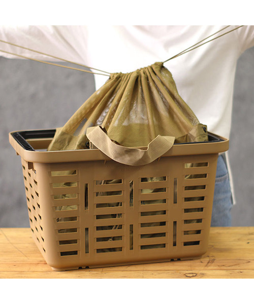 POST GENERAL（ポストジェネラル）の「ポストジェネラル POST GENERAL / パッカブルショッピングバスケットバッグ（エコバッグ/サブバッグ・レディース・ベージュ/ブラウン/オリーブ/ブラック・FREE）」の7枚目の写真