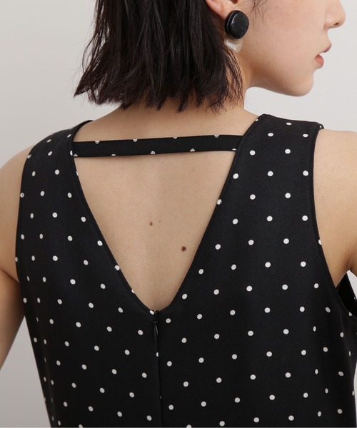 チュニック　ナチュラルビューティーベーシック ドット M 水玉　ワンピース NATURAL BEAUTY BASIC ワンピース ドットチュールレイヤード
