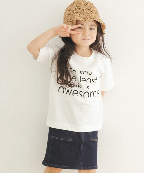 FORK&SPOON（フォークアンドスプーン）の「『親子リンク』FORK&SPOON　ロゴショートスリーブTシャツ(KIDS)（Tシャツ/カットソー・キッズ・チャコールグレー/オフホワイト・120/105/135）」の4枚目の写真