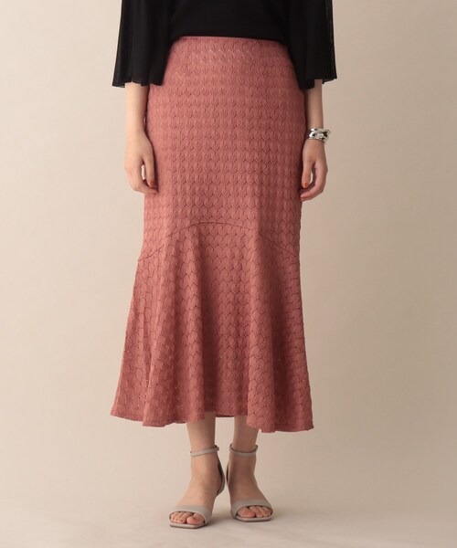 OPAQUE.CLIP（オペークドットクリップ）の「◆凸凹レースマーメイドスカート（スカート・レディース・ブラック/ダークグリーン/レンガ・38/36）」の4枚目の写真