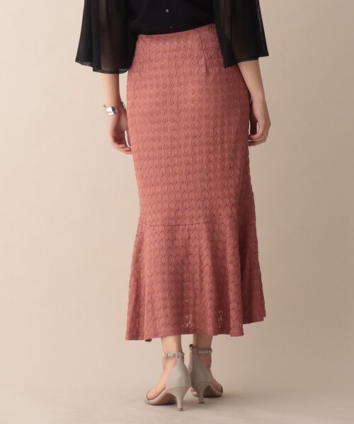 OPAQUE.CLIP（オペークドットクリップ）の「◆凸凹レースマーメイドスカート（スカート・レディース・ブラック/ダークグリーン/レンガ・38/36）」の6枚目の写真