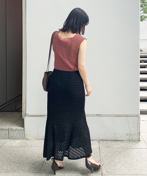 OPAQUE.CLIP（オペークドットクリップ）の「◆凸凹レースマーメイドスカート（スカート・レディース・ブラック/ダークグリーン/レンガ・38/36）」の22枚目の写真