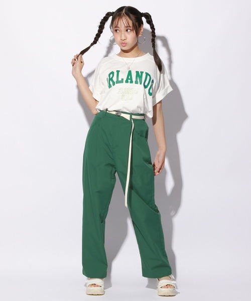 repipi armario（レピピ アルマリオ）の「カレッジプリントルーズTシャツ（Tシャツ/カットソー・キッズ・ホワイト/グレー系その他/ブラウン系その他/グリーン系その他・SMALL/MEDIUM/LARGE）」の8枚目の写真