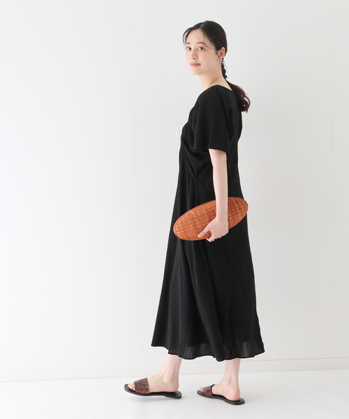 SLOBE IENA(スローブイエナ)の「コットンクレープワンピース(ワンピース・レディース・ブラック/ブラウン/ブルー系その他・FREE)」の10枚目の写真