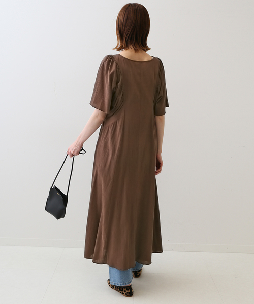 SLOBE IENA(スローブイエナ)の「コットンクレープワンピース(ワンピース・レディース・ブラック/ブラウン/ブルー系その他・FREE)」の14枚目の写真