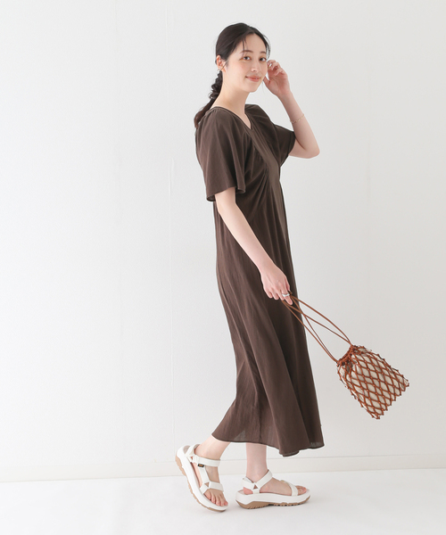 SLOBE IENA(スローブイエナ)の「コットンクレープワンピース(ワンピース・レディース・ブラック/ブラウン/ブルー系その他・FREE)」の16枚目の写真