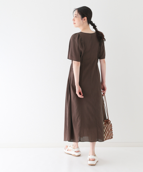 SLOBE IENA(スローブイエナ)の「コットンクレープワンピース(ワンピース・レディース・ブラック/ブラウン/ブルー系その他・FREE)」の17枚目の写真