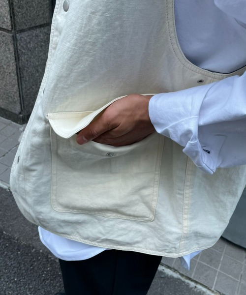 CIAOPANIC（チャオパニック）の「リバーシブルベスト（ベスト・メンズ・オフホワイト/オリーブ・MEDIUM/LARGE）」の22枚目の写真