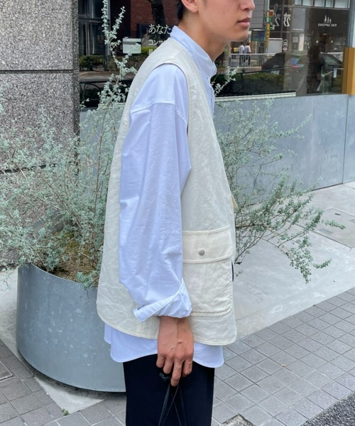 CIAOPANIC（チャオパニック）の「リバーシブルベスト（ベスト・メンズ・オフホワイト/オリーブ・MEDIUM/LARGE）」の7枚目の写真