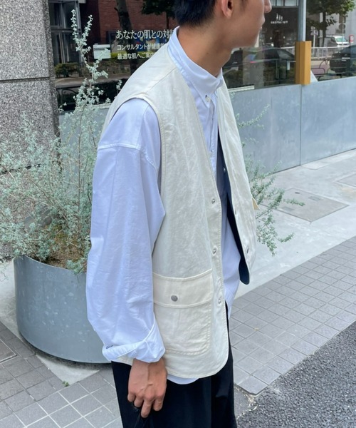 CIAOPANIC（チャオパニック）の「リバーシブルベスト（ベスト・メンズ・オフホワイト/オリーブ・MEDIUM/LARGE）」の8枚目の写真