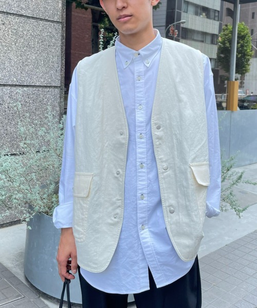 CIAOPANIC（チャオパニック）の「リバーシブルベスト（ベスト・メンズ・オフホワイト/オリーブ・MEDIUM/LARGE）」の10枚目の写真