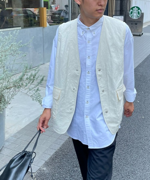 CIAOPANIC（チャオパニック）の「リバーシブルベスト（ベスト・メンズ・オフホワイト/オリーブ・MEDIUM/LARGE）」の14枚目の写真