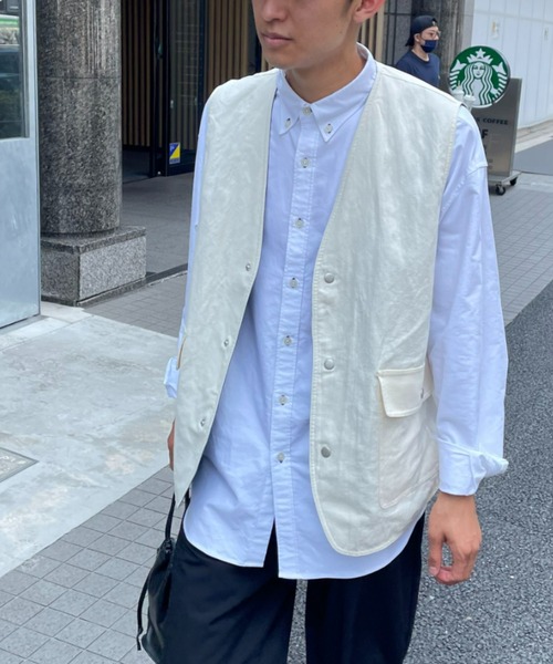 CIAOPANIC（チャオパニック）の「リバーシブルベスト（ベスト・メンズ・オフホワイト/オリーブ・MEDIUM/LARGE）」の16枚目の写真