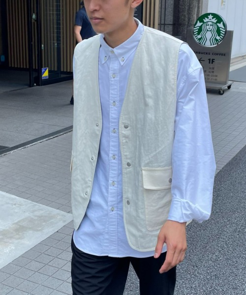 CIAOPANIC（チャオパニック）の「リバーシブルベスト（ベスト・メンズ・オフホワイト/オリーブ・MEDIUM/LARGE）」の17枚目の写真