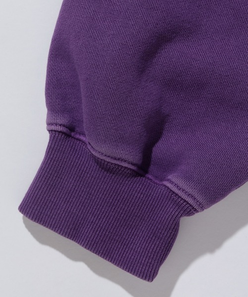 XLARGE（エクストララージ）の「PIGMENT DYED EMBOSS LOGO ZIP HOODED SWEAT（パーカー・メンズ・ブラック/パープル/ネイビー・S/M/L/XL）」の8枚目の写真