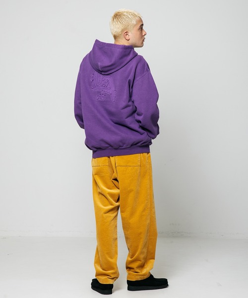 XLARGE（エクストララージ）の「PIGMENT DYED EMBOSS LOGO ZIP HOODED SWEAT（パーカー・メンズ・ブラック/パープル/ネイビー・S/M/L/XL）」の5枚目の写真