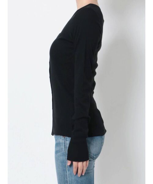 Ungrid(アングリッド)の「オーガニックコットンテレコカーディガン(カーディガン/ボレロ・レディース・アイボリー/ブラック・FREE)」の15枚目の写真