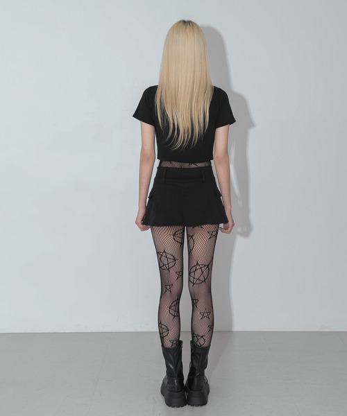 FOLLOWIN(フォロウィン)の「ポイントアルファベットロゴクロップドTシャツカットソー(Tシャツ/カットソー・レディース・ホワイト/ブラック/ミント/ラベンダー・FREE)」の14枚目の写真