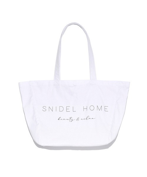 SNIDEL ホワイト トートバッグ オーガニックキャンバストート -SMALL-（HEART）（トートバッグ