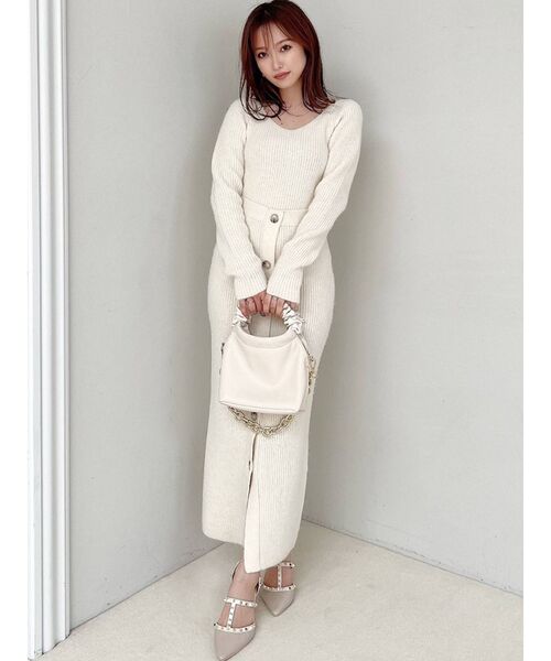 RESEXXY（リゼクシー）の「ハンドルデザインハンドバッグ（ハンドバッグ・レディース・ブラック/グリーン/アイボリー・FREE）」の5枚目の写真