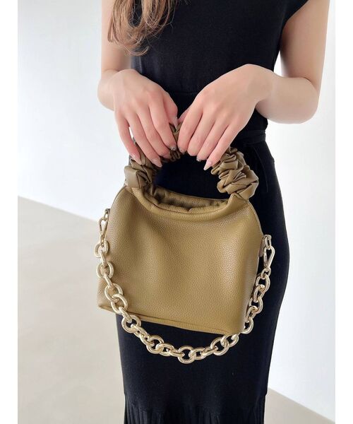 RESEXXY（リゼクシー）の「ハンドルデザインハンドバッグ（ハンドバッグ・レディース・ブラック/グリーン/アイボリー・FREE）」の17枚目の写真