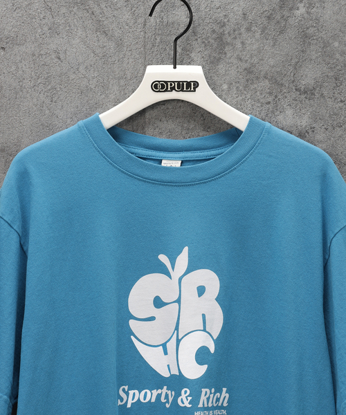 SPORTY&RICH(スポーティアンドリッチ)の「【SPORTY&RICH / スポーティアンドリッチ】APPLE T-SHIRT(Tシャツ/カットソー・メンズ・ブルー系その他・SMALL/MEDIUM/LARGE)」の10枚目の写真