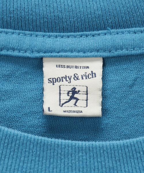 SPORTY&RICH(スポーティアンドリッチ)の「【SPORTY&RICH / スポーティアンドリッチ】APPLE T-SHIRT(Tシャツ/カットソー・メンズ・ブルー系その他・SMALL/MEDIUM/LARGE)」の3枚目の写真
