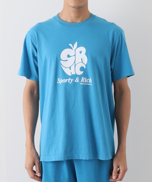 SPORTY&RICH(スポーティアンドリッチ)の「【SPORTY&RICH / スポーティアンドリッチ】APPLE T-SHIRT(Tシャツ/カットソー・メンズ・ブルー系その他・SMALL/MEDIUM/LARGE)」の7枚目の写真