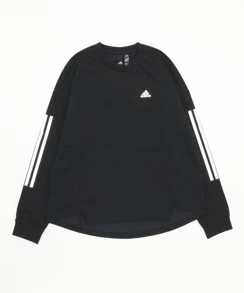 adidas（アディダス）の「アディダス adidas W24/7ロングスリーブTシャツ（Tシャツ/カットソー・レディース・ブラック/ホワイト・XL/M/S/L）」の2枚目の写真