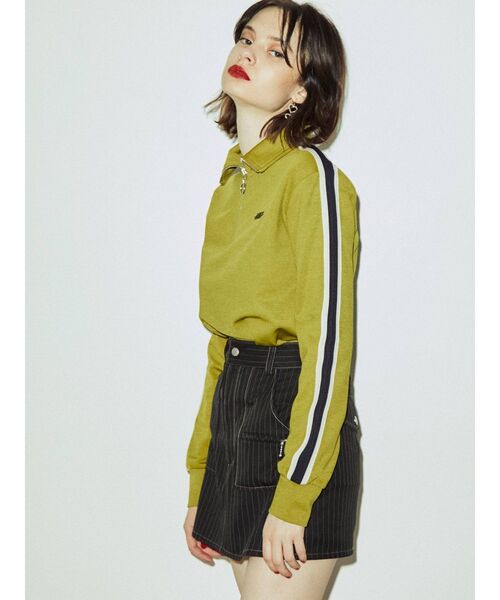 jouetie（ジュエティ）の「ハーフジップジャージプルオーバー（ジャージ・レディース・グリーン/ブラック/オリーブ/レッド・MEDIUM）」の3枚目の写真