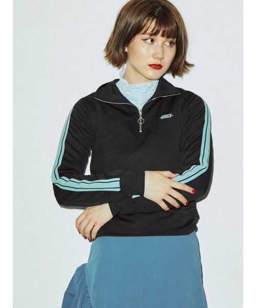 jouetie（ジュエティ）の「ハーフジップジャージプルオーバー（ジャージ・レディース・グリーン/ブラック/オリーブ/レッド・MEDIUM）」の6枚目の写真