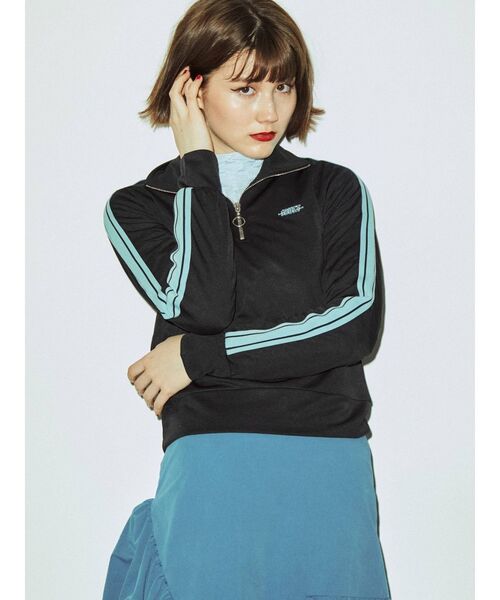 jouetie（ジュエティ）の「ハーフジップジャージプルオーバー（ジャージ・レディース・グリーン/ブラック/オリーブ/レッド・MEDIUM）」の7枚目の写真