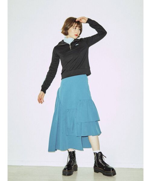 jouetie（ジュエティ）の「ハーフジップジャージプルオーバー（ジャージ・レディース・グリーン/ブラック/オリーブ/レッド・MEDIUM）」の12枚目の写真