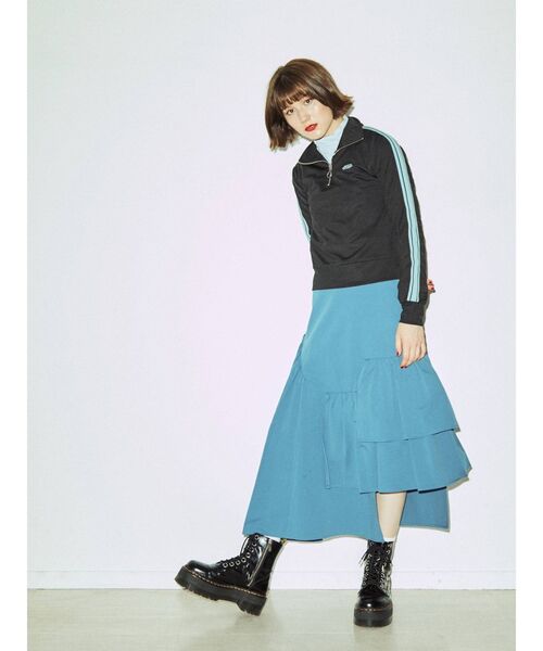 jouetie（ジュエティ）の「ハーフジップジャージプルオーバー（ジャージ・レディース・グリーン/ブラック/オリーブ/レッド・MEDIUM）」の14枚目の写真