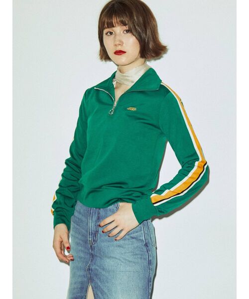 jouetie（ジュエティ）の「ハーフジップジャージプルオーバー（ジャージ・レディース・グリーン/ブラック/オリーブ/レッド・MEDIUM）」の17枚目の写真