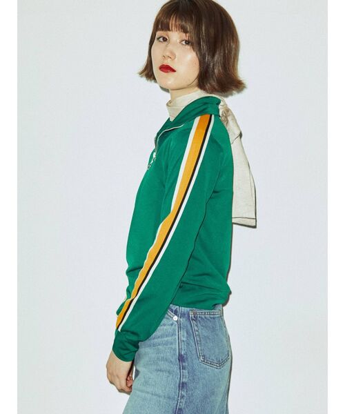 jouetie（ジュエティ）の「ハーフジップジャージプルオーバー（ジャージ・レディース・グリーン/ブラック/オリーブ/レッド・MEDIUM）」の18枚目の写真