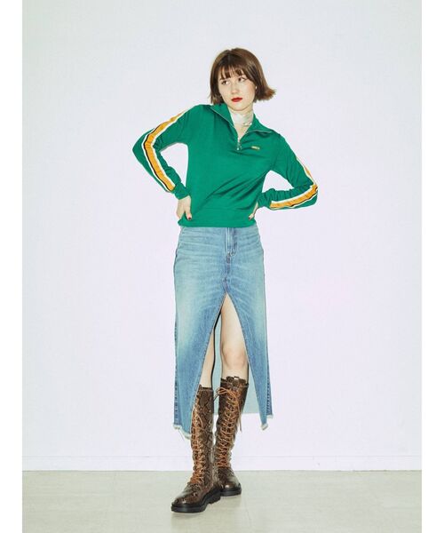 jouetie（ジュエティ）の「ハーフジップジャージプルオーバー（ジャージ・レディース・グリーン/ブラック/オリーブ/レッド・MEDIUM）」の19枚目の写真