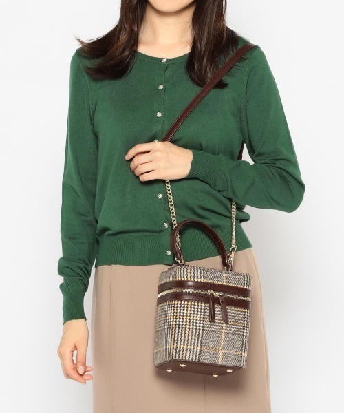 MISCH MASCH(ミッシュマッシュ)の「チェックバニティショルダー(トートバッグ・レディース・ブラック/ブラウン・FREE)」の14枚目の写真