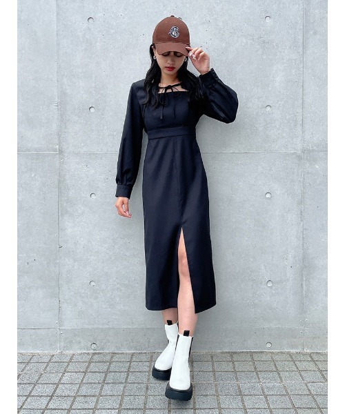 ENVYM(アンビー)の「ボレロコンビOP(ワンピース・レディース・チェック/ブラック・FREE)」の14枚目の写真