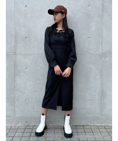 ENVYM(アンビー)の「ボレロコンビOP(ワンピース・レディース・チェック/ブラック・FREE)」の15枚目の写真