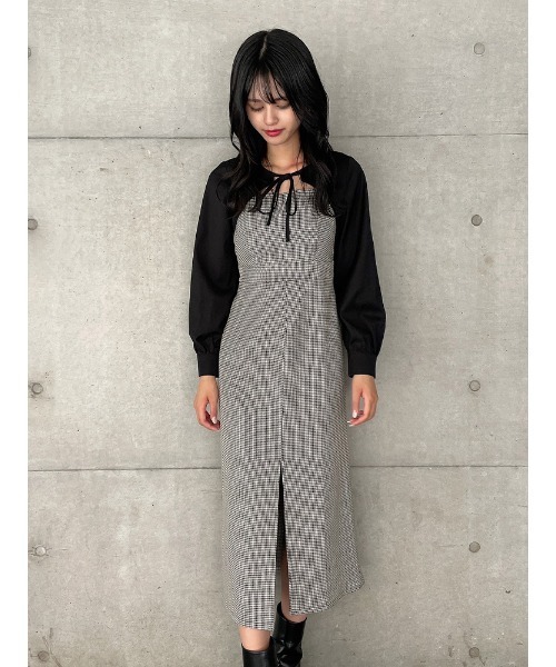 ENVYM(アンビー)の「ボレロコンビOP(ワンピース・レディース・チェック/ブラック・FREE)」の19枚目の写真