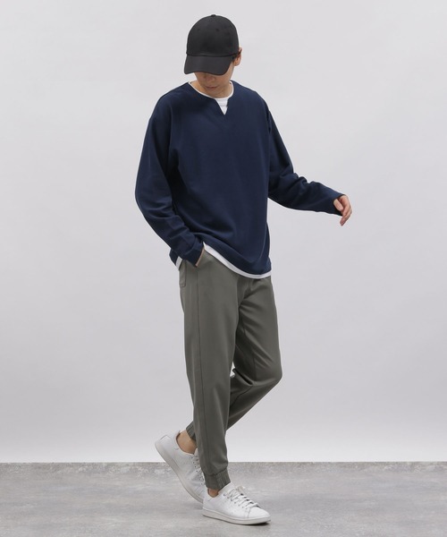 LAKOLE(ラコレ)の「キーネックレイヤードロングTシャツ / 150758(Tシャツ/カットソー・メンズ・ブラック/オリーブ/ベージュ/ネイビー・X-LARGE/MEDIUM/LARGE)」の8枚目の写真