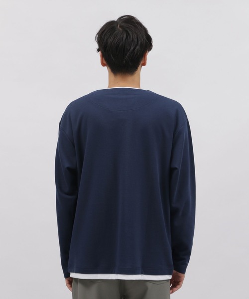 LAKOLE(ラコレ)の「キーネックレイヤードロングTシャツ / 150758(Tシャツ/カットソー・メンズ・ブラック/オリーブ/ベージュ/ネイビー・X-LARGE/MEDIUM/LARGE)」の11枚目の写真